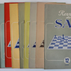 REVISTA DE SAH , ORGAN AL FEDERATIEI ROMANE DE SAH , ANUL XI , COMPLET , SET DE 12 NUMERE SUCCESIVE , IANUARIE - DECEMBRIE , 1960