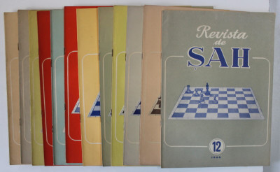 REVISTA DE SAH , ORGAN AL FEDERATIEI ROMANE DE SAH , ANUL XI , COMPLET , SET DE 12 NUMERE SUCCESIVE , IANUARIE - DECEMBRIE , 1960 foto
