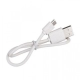 Cablu USB - USB micro, 30 cm, alb