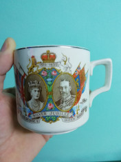 Cana ceramica rege george al 5 lea si regina foto