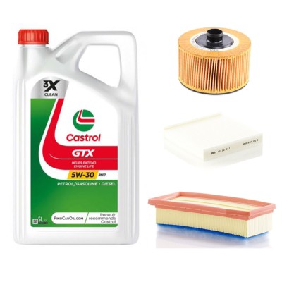 Pachet Revizie Ulei Castrol GTX + Filtre pentru Dacia Logan II MCV II 0.9 TCE foto