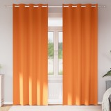 vidaXL Perdele 2 pcs Portocaliu intens 260 x 140 cm Poliester