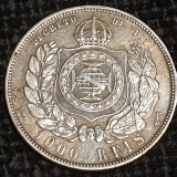 Brazilia 1000 reis 1878 argint Pedro II