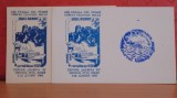 3 CARTI POSTALE DIFERITE- EXPOFIL MARINA 1982 BICAZ - PORTUL CU NAVA TUSNAD -