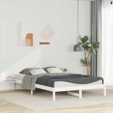 vidaXL Cadru de pat cu mese laterale Alb 140 x 220 cm 873248