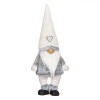 Figurină Decorativă Gnome, Model Crăciun, Pulover Gri, Căciulă Albă, 70 cm, Oem