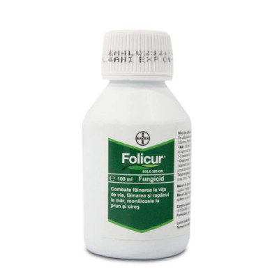 Folicur Solo 250EW 100 ml fungicid sistemic Bayer (vita de vie, mar, samburoase, rapita de toamna) foto