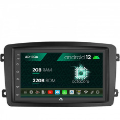 Navigatie Mercedes Benz C-Class W203 Vito Viano CLK, Android 12, A-Quadcore 2GB RAM + 32GB ROM, 7 Inch - AD-BGA1002+AD-BGRBE014