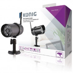 Camera IP exterior HD Konig, functie Wi-Fi, negru foto