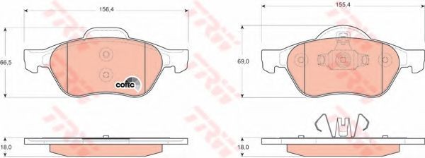 Set placute frana,frana disc RENAULT MEGANE II Limuzina (LM0/1) (2003 - 2016) TRW GDB1687