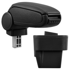 [pro.tec] Marca specifica pentru cotiera auto Opel Astra H 2004&ndash;2011 - cotiera auto - cu compartiment pentru depozitare - imitatie piele - negru HausG