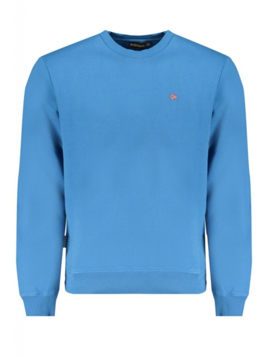 Bluză bărbați cu logo, croială Regular fit, decolteu la baza g&acirc;tului, Albastru, 2XL