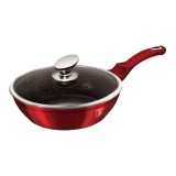 Cumpara ieftin Tigaie marmorata cu capac 24 cm Burgundy Metalic Line Berlinger Haus BH 1259N