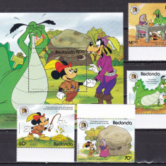 Redonda 1985 Disney Fratii Grimm serie + bloc MNH w68c