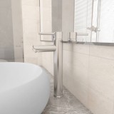 VidaXL Baterie mixer de baie, argintiu, 12x30 cm