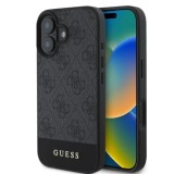 Guess Husa 4G Stripe Logo iPhone 16 Gri