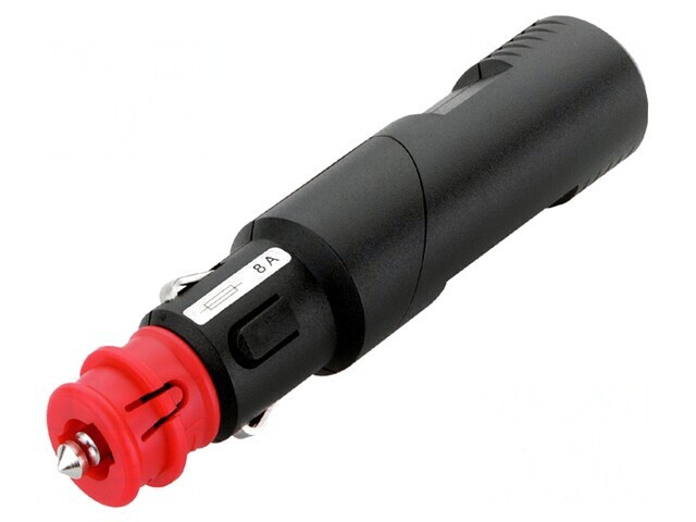 Mufă brichetă auto terminal șurub 8A 12-24V