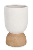 Cumpara ieftin Vaza flori teracota natur alb Hector &Oslash;20,5x32h