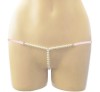 Micro Bikini Alb cu Perle &amp; Inele, Mokko Toys, S/M. Lenjerie Sexy Femei. Stimulare Erogena. Bretele Elastice