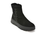 Ghete GABOR negre, 53744, din piele intoarsa