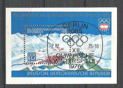 Germany DDR 1975 Sport, perf. sheet, used H.018 foto