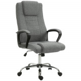 Vinsetto Scaun Birou Ergonomic cu Basculare, &Icirc;nălțime și &Icirc;nclinare Reglabilă, Capacitate 120 kg, 62x76x110-119 cm, Gri | Aosom Romania