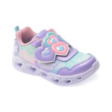 Pantofi sport SKECHERS mov, HEART LIGHTS, din material textil