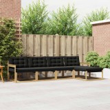 vidaXL Set de canapele de exterior cu pernă 5 pcs Alb și negru 3388582