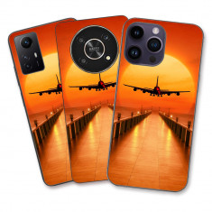 Husa Xiaomi Pocophone F1 Silicon Gel Tpu Model Airplane Sunset