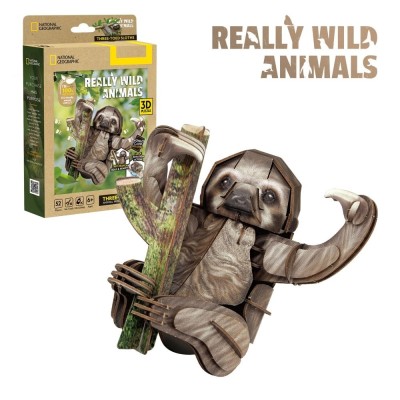 Cubic Fun - National Geographic Animale Salbatice Puzzle 3D Lenes cu trei foto