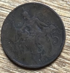MNDSTR22 Republica Franceza 5 centimes 1898