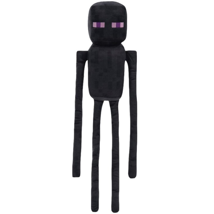 Jucarie din plus Enderman cu detalii brodate, Minecraft, 25 55 cm