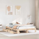 Cumpara ieftin Cadru de pat fără saltea, 160x200 cm, lemn masiv pin