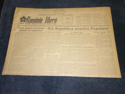 ZIARUL ROMANIA LIBERA 18 NOIEMBRIE 1953 foto