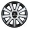 Set 4 capace roti Silver/black cu inel cromat pentru gama auto Lexus