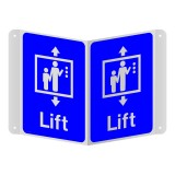 Semn cu doua imagini pentru lift