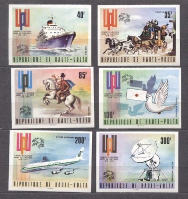 Haute Volta 1974 UPU centenary, IMPERF., MNH S.427 foto