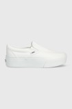 Vans teniși Classic slip-On Stackform femei, culoarea alb, VN0A7Q5RW001 VN0A7Q5RW001-WHITE