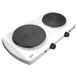 Plita electrica Sencor, 2500 W, 18/15 cm, 2 arzatoare, indicator luminos, Alb