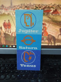 Jupiter, Saturn, Venus, hărți și text &icirc;n limba franceză, circa 1970, 109