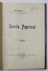 TEORIA POPRIREI de DEMETRU NEGULESCU , 1904 foto