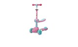 Trotineta Scooter cu Scaun Detasabil pentru Copii 3 Roti, Roz Lumini