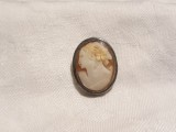 Argint MEDALION si BROSA CAMEE pe SCOICA de efect SPLENDIDA vintage VECHE