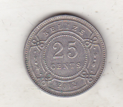 bnk mnd Belize 25 centi 2012