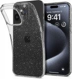 Husa Spigen Cristal Lichid pentru Apple iPhone 15 Pro Transparent, Silicon, Carcasa