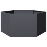 Cumpara ieftin Jardinieră de grădină antracit 104x90x45 cm oțel hexagonal
