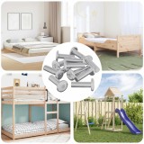 vidaXL Șurub 1593 pcs Argintiu 8 x 25 mm Oțel 864600