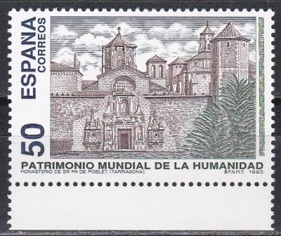 Spania 1993 - UNESCO - Mănăstirea Santa Maria de Poblet, MNH foto