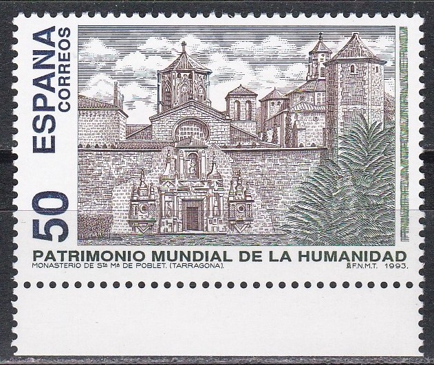 Spania 1993 - UNESCO - Mănăstirea Santa Maria de Poblet, MNH