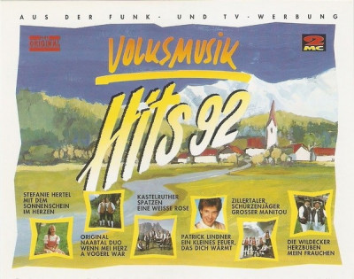 2 Casete Volksmusik Hits 92, originale foto
